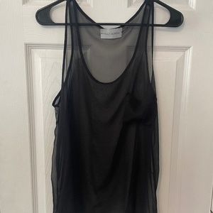 Sheer Black Racerback Loose Fit Tank
